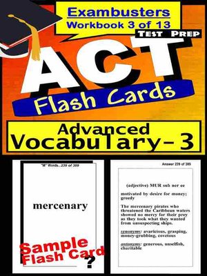 cover image of ACT Test Advanced Vocabulary&#8212;Exambusters Flashcards&#8212;Workbook 3 of 13